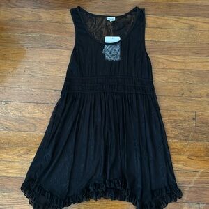 Notdstrom Lily White Black Lace Babydoll Top Blouse